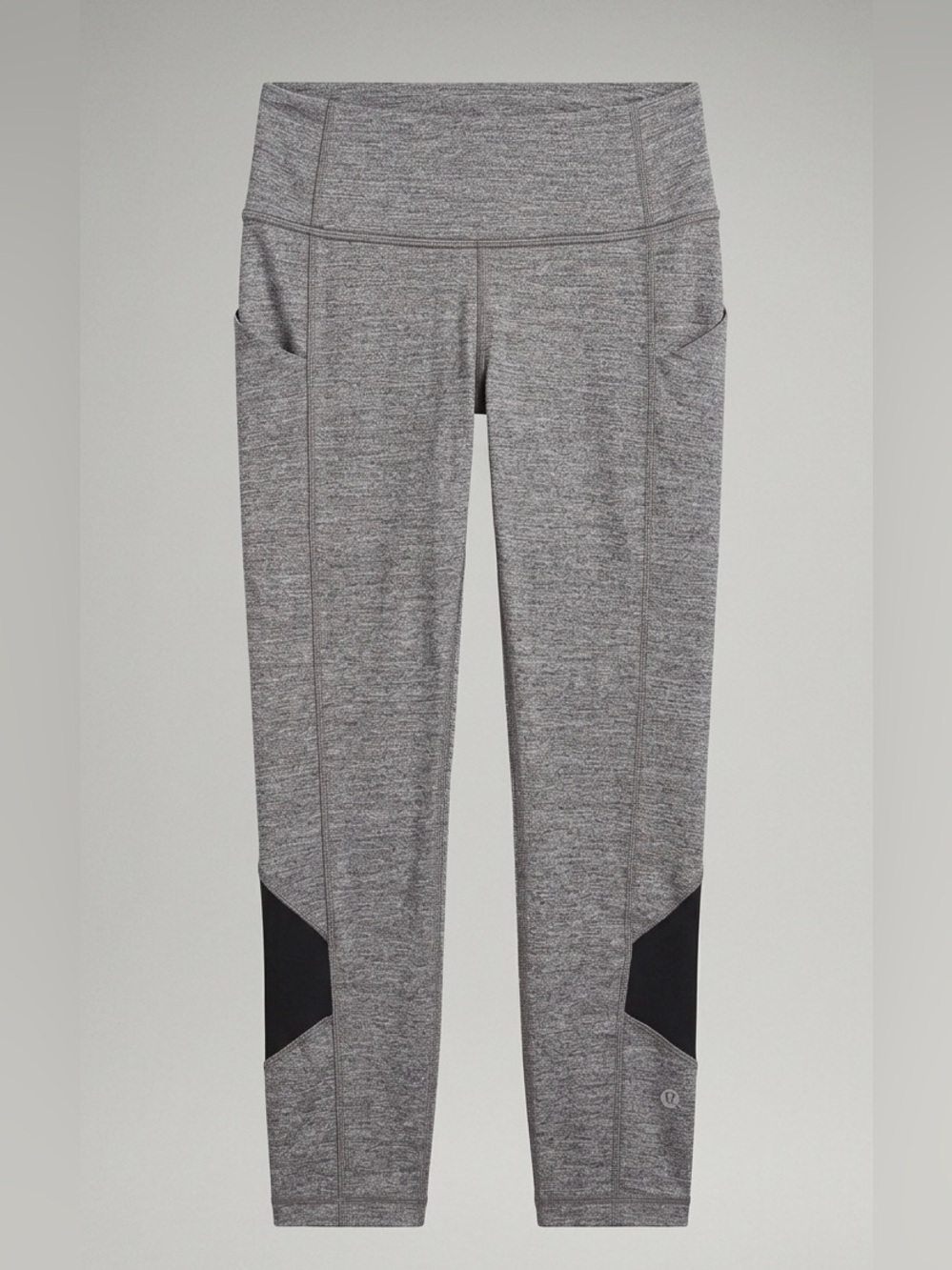 Lululemon everyday active wear gray and black Pace Rival Crop leggings. Size 4